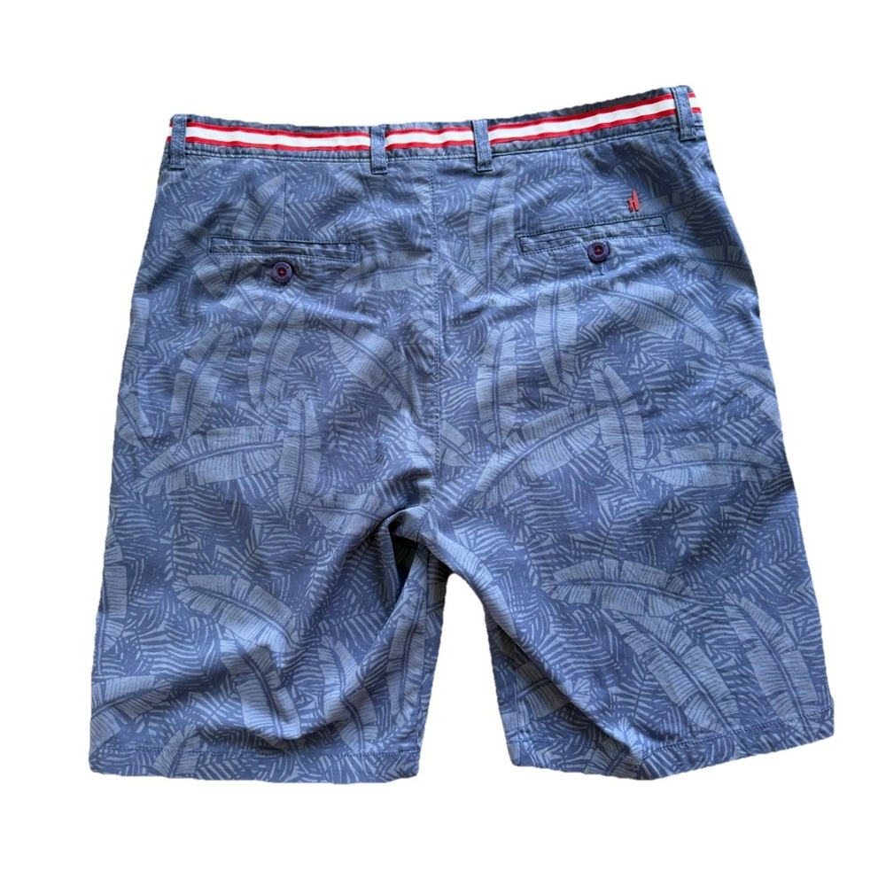 Johnnie o west coast prep shorts mens size 36 Blue Bermuda chino floral - Picture 4 of 7